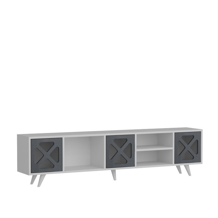 Hanah Home Sinef Soporte de TV Blanco y Antracita Hanah Home Sinef Soporte de TV Blanco y Antracita